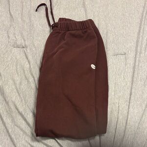 Brown Cuffed Champion Sweatpants
